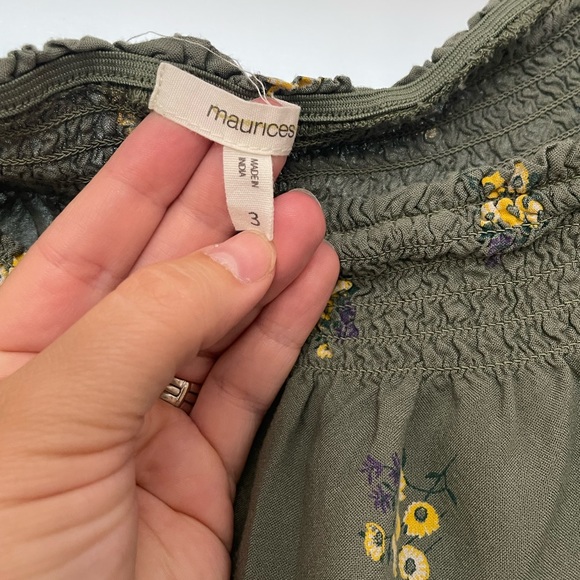 Maurices Border Print Convertible Top - Picture 5 of 10